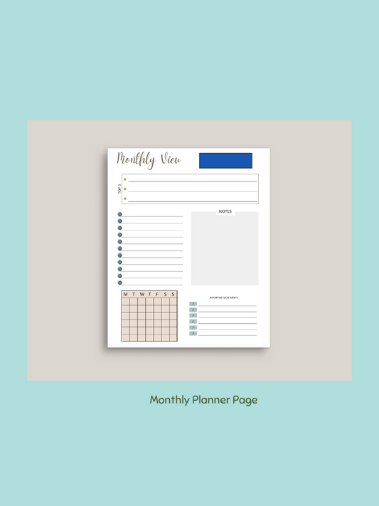 Monthly Planner Page Printable