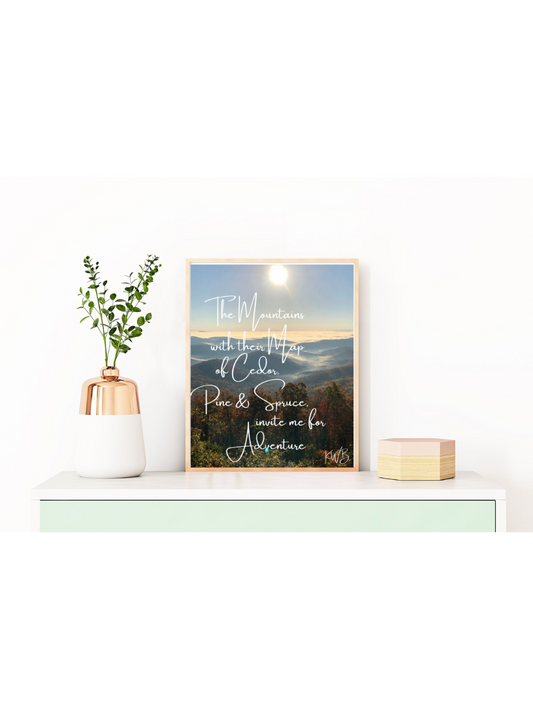 Nature Quote Wall Art - Mountain Quote