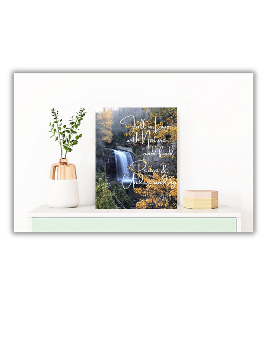 Nature Quote Waterfall Print