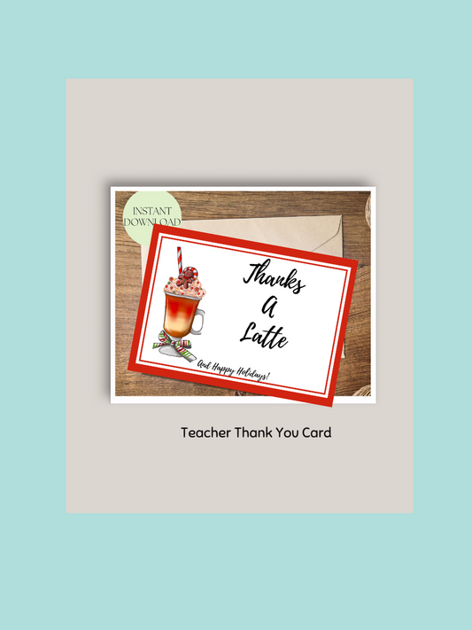 Teacher Holiday Thank You Card
