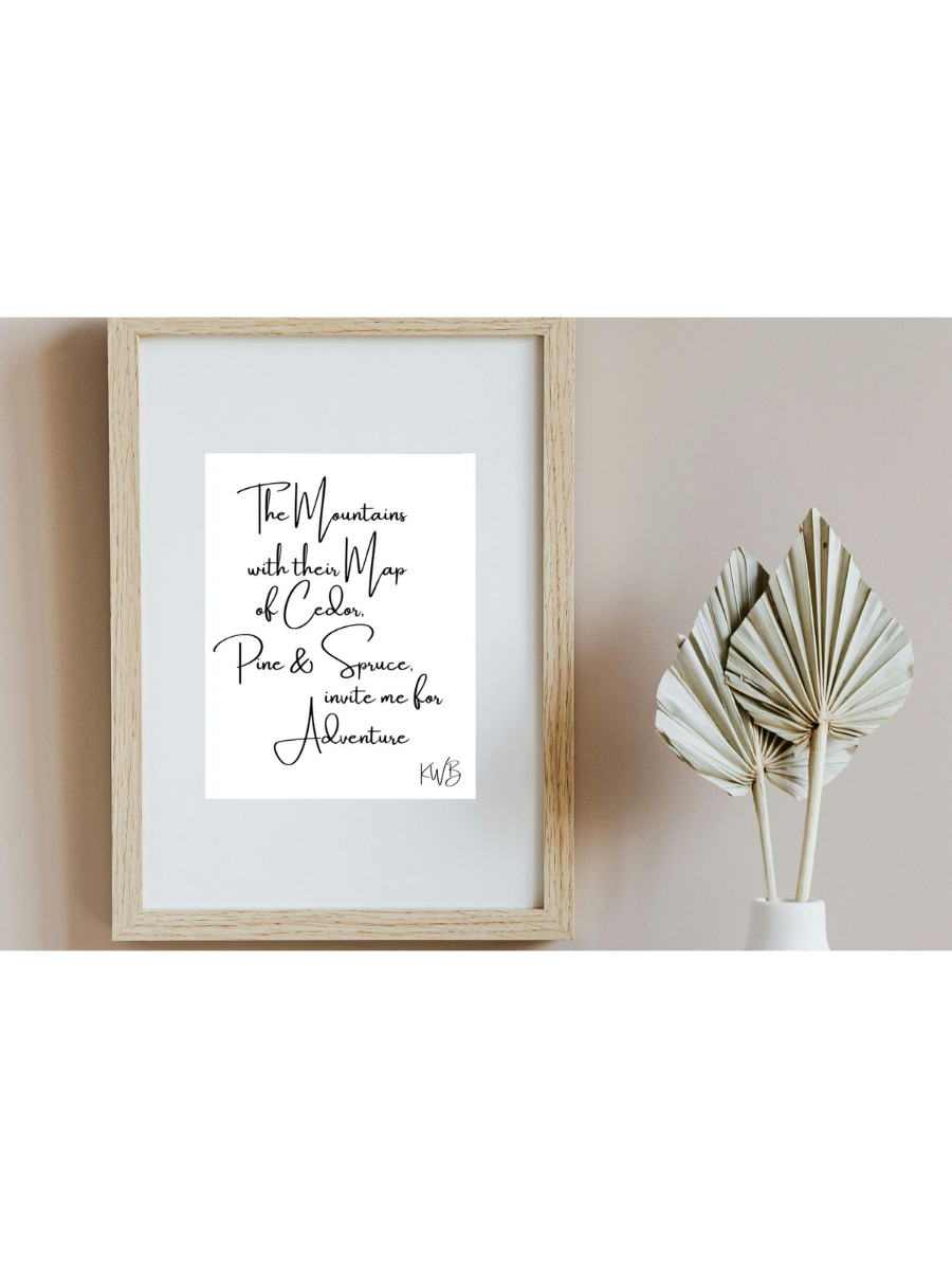 Nature Quote Printable - Mountain Quote