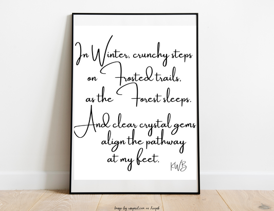 Nature Quote Wall Art Frosted Trails